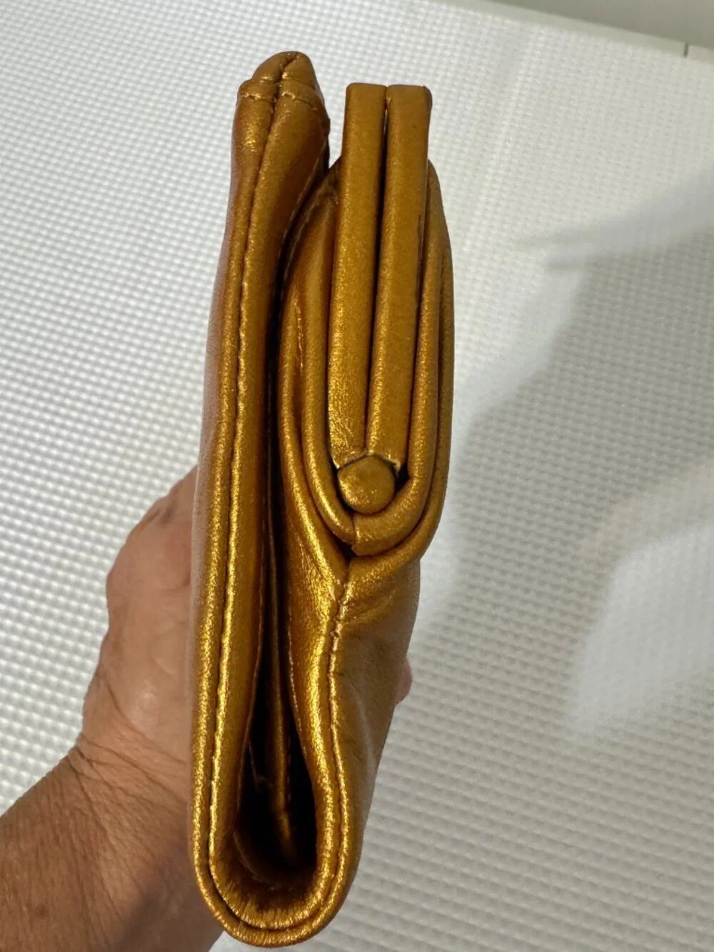 LATICO NWOT Orange Gold Leather Wallet